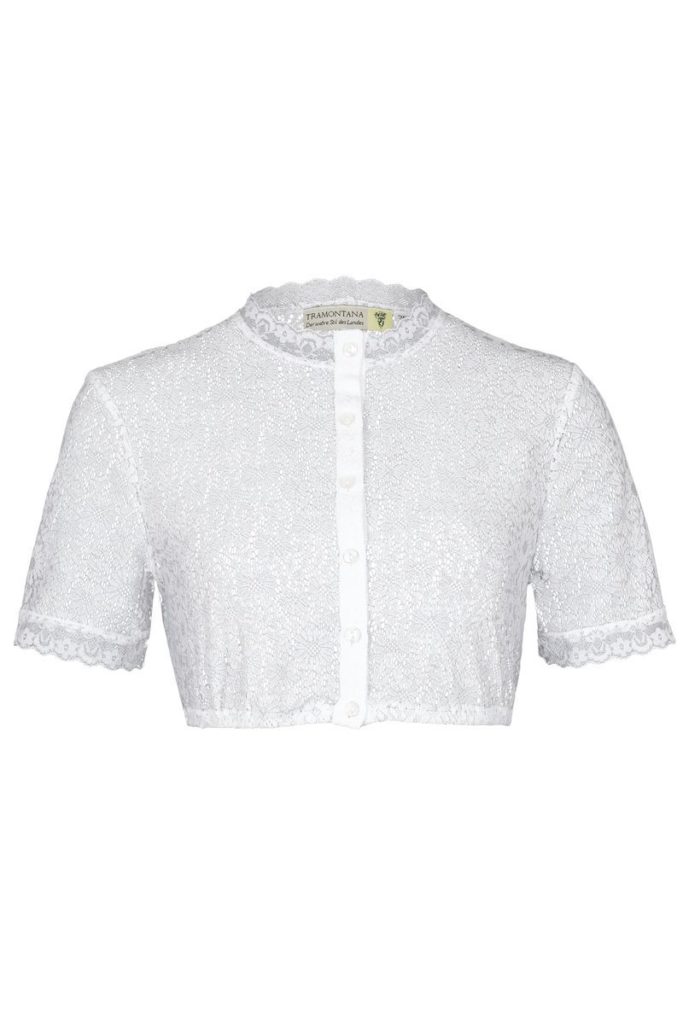 Hochgeschlossene Dirndlbluse